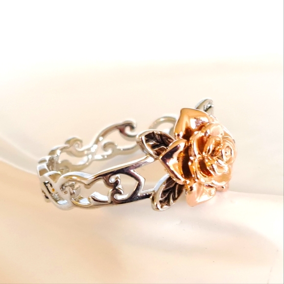 Silver and Rose Gold Ring - Picture 4 of 6
